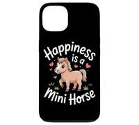Custodia per iPhone 13 Happiness is a mini cavallo pony amante miniatura cavallo ragazze