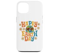 Custodia per iPhone 13 Happy Earth Day Retro anni '70 Groovy Globe Heart Occhiali da sole