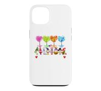 Custodia per iPhone 13 Happy Everything Gnomi Every Seasons All Year Tree