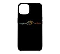 Custodia per iPhone 13 Heartbeat Cat Hand Heart ECG Medical Cat Lover