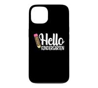 Custodia per iPhone 13 Hello Kindergarten Teacher Leopard Pencil torna a scuola