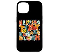 Custodia per iPhone 13 Helping Tiny Humans Bloom Retro Colorful Teacher Design