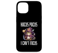 Custodia per iPhone 13 Hocus Pocus I Can't Focus Funny ADHD Cat Saying Humor