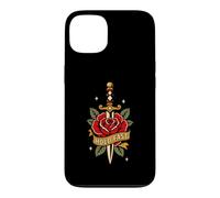 Custodia per iPhone 13 Hold Fast Dagger Rose Traditional Tattoo Flash Old Ink