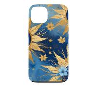 Custodia per iPhone 13 Horror Strano Occhio Malvagio Blu Scuro
