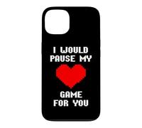 Custodia per iPhone 13 I Would Pause My Game For You Cuore Pixelato Amore Giocatori