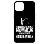 Custodia per iPhone 13 Ich bin nicht immer grummelig manchmal bin ich angeln