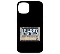 Custodia per iPhone 13 If Lost Return To Beach Coastal Crab Sign