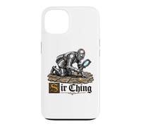 Custodia per iPhone 13 Il cavaliere Sir Ching con la lente d'ingrandimento trova la