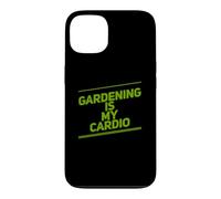 Custodia per iPhone 13 Il giardinaggio è il mio cardio Messaggio divertente Citazioni divertenti sul giardinaggio