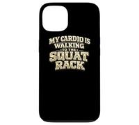 Custodia per iPhone 13 Il mio cardio sta camminando verso lo squat rack, divertente