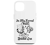 Custodia per iPhone 13 In My Feral Bride Era Cat Funny Wedding