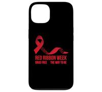 Custodia per iPhone 13 Indossiamo la consapevolezza della settimana del nastro rosso rosso ottobre senza droghe