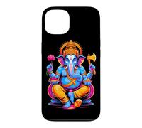Custodia per iPhone 13 Indù Ganesh Puja Elefante Dio India Méditation Yoga Murti