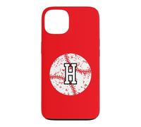 Custodia per iPhone 13 Iniziale del monogramma della lettera H di baseball