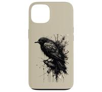 Custodia per iPhone 13 Inkstorm Crow Silenzio davanti alla caw