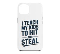 Custodia per iPhone 13 Insegno ai miei figli a colpire e rubare il baseball