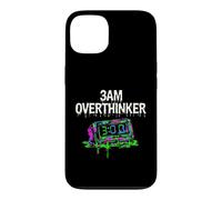 Custodia per iPhone 13 Insomnia 3AM Overthinker Melting Clock Aesthetic