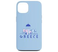 Custodia per iPhone 13 Isola di Santorini Grecia Chiese greco-ortodosse Minimalista