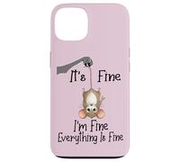 Custodia per iPhone 13 It's fine I'm fine everything is fine funny Cute Mouse Rat