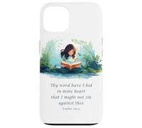 Custodia per iPhone 13 Japanese Christian Anime - Psalms 119:11 Thy Word Have I Hid