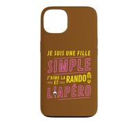 Custodia per iPhone 13 Je suis une Fille Simple J'aime la Rando et l'Apéro