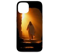 Custodia per iPhone 13 Jesus Christ Glorious Resurrection Christian Faith (Black)