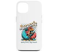 Custodia per iPhone 13 Jurassic Joy Baby Dinosaur Big Heart Cute Dino Art