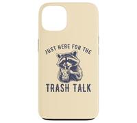 Custodia per iPhone 13 Just Here for the Trash Talk Divertente Procione Vintage Sarcastico
