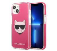 Karl Lagerfeld Custodia per iPhone Choupette Head KLHCP13MTPECPI per iPhone 13/14/15 6,1 Fucsia