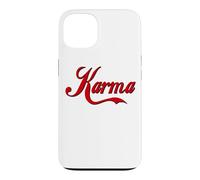 Custodia per iPhone 13 KARMA - GRASSETTO GRANDE TESTO ROSSO PROGETTATO