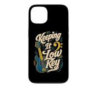 Custodia per iPhone 13 Keeping It Low Key Bass Clef Musicista Umorismo
