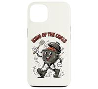 Custodia per iPhone 13 King of the Coals Retro Cartoon BBQ Kettle Grill Grill