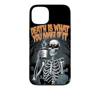 Custodia per iPhone 13 La morte è ciò che ne fai, figo, divertente, scheletro, Halloween