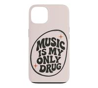 Custodia per iPhone 13 La musica è la mia unica droga retrò tipografia amante della musica
