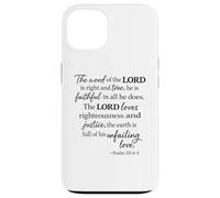 Custodia per iPhone 13 La Parola del Signore è giusta e vera Salmo 33:4 Scrittura