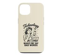 Custodia per iPhone 13 La tecnologia mi fa dire cattive parole divertenti umorismo tecnico