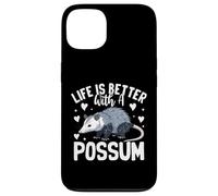 Custodia per iPhone 13 La vita è migliore con un opossum divertente carino amante opossum