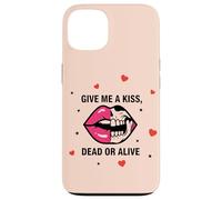 Custodia per iPhone 13 Labbra Bacio Scuro Umorismo Amore Ragazza Gotico