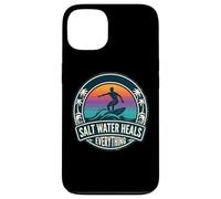 Custodia per iPhone 13 L'acqua salata guarisce tutto Surf Surfing Surf Board Amante