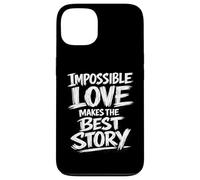 Custodia per iPhone 13 L'amore impossibile fa la migliore storia Brush Lettering