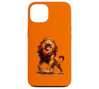 Custodia per iPhone 13 Leone ruggente Forza Potenza Alpha Leader Animale Selvaggio