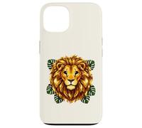 Custodia per iPhone 13 Leone Segno zodiacale Leone Re della giungla Animale Selv