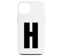 Custodia per iPhone 13 Lettera H maiuscola grassetto alfabeto corrispondente monogramma