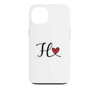Custodia per iPhone 13 Lettera H Monogramma Iniziale Regalo