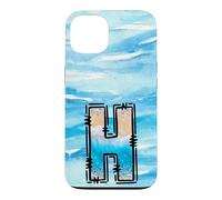 Custodia per iPhone 13 Lettera H Stile Spiaggia Alfabeto Costiera