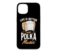 Custodia per iPhone 13 Life Is Better Is Better With Polka Music Fisarmonica