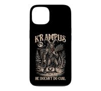 Custodia per iPhone 13 Linoleografia Krampus Non fa Coal Dark Folklore Men