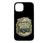 Custodia per iPhone 13 LISTEN THEN LOOK Ascolto degli uccelli nel bosco