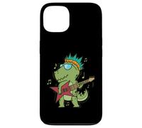 Custodia per iPhone 13 Little T-Rex Dino che suona la chitarra rock